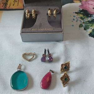 Elegant Gold and Purple Jewelry Set